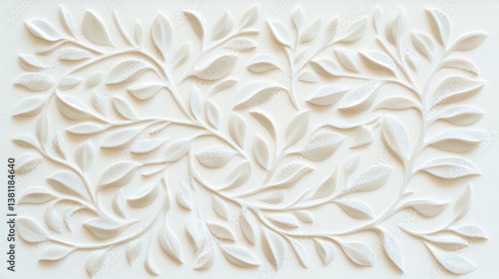 Artistic studio paper art delicate leaf patterns in minimalist design Artistic studio paper art delicate leaf patterns in minimalist design