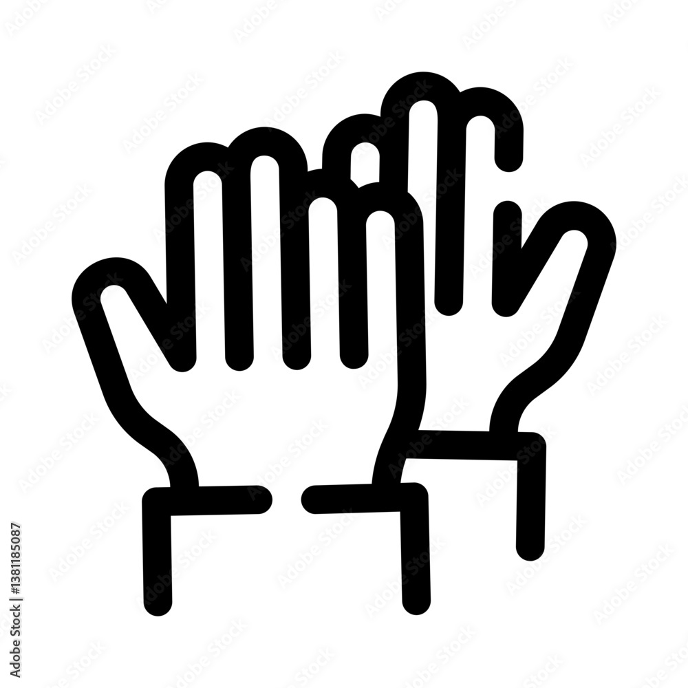 hand line icon hand line icon