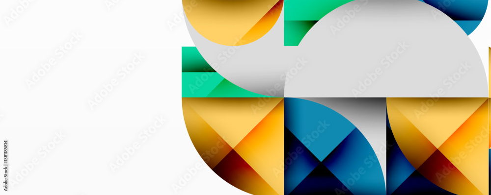 Abstract geometric shapes, vibrant colors, white space. Modern design, overlapping layers, dynamic composition. Clean lines, visual harmony. Abstract geometric shapes, vibrant colors, white space. Modern design, overlapping layers, dynamic composition. Clean lines, visual harmony.