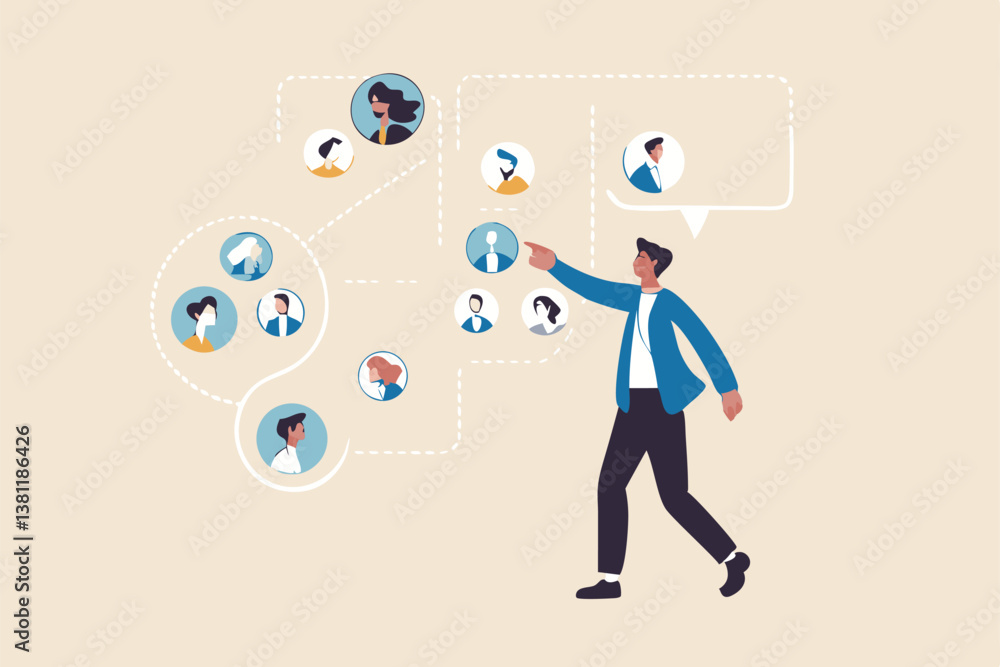 Reorganization or reorg to adjust, allocate resources, change team structure for efficiency, restructure organization, department and job roles concept, businessman ceo reorganize employee role chart. Reorganization or reorg to adjust, allocate resources, change team structure for efficiency, restructure organization, department and job roles concept, businessman ceo reorganize employee role chart.