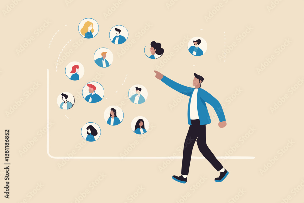 Reorganization or reorg to adjust, allocate resources, change team structure for efficiency, restructure organization, department and job roles concept, businessman ceo reorganize employee role chart. Reorganization or reorg to adjust, allocate resources, change team structure for efficiency, restructure organization, department and job roles concept, businessman ceo reorganize employee role chart.
