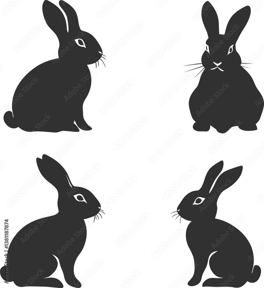 Fototapeta premium set of rabbits