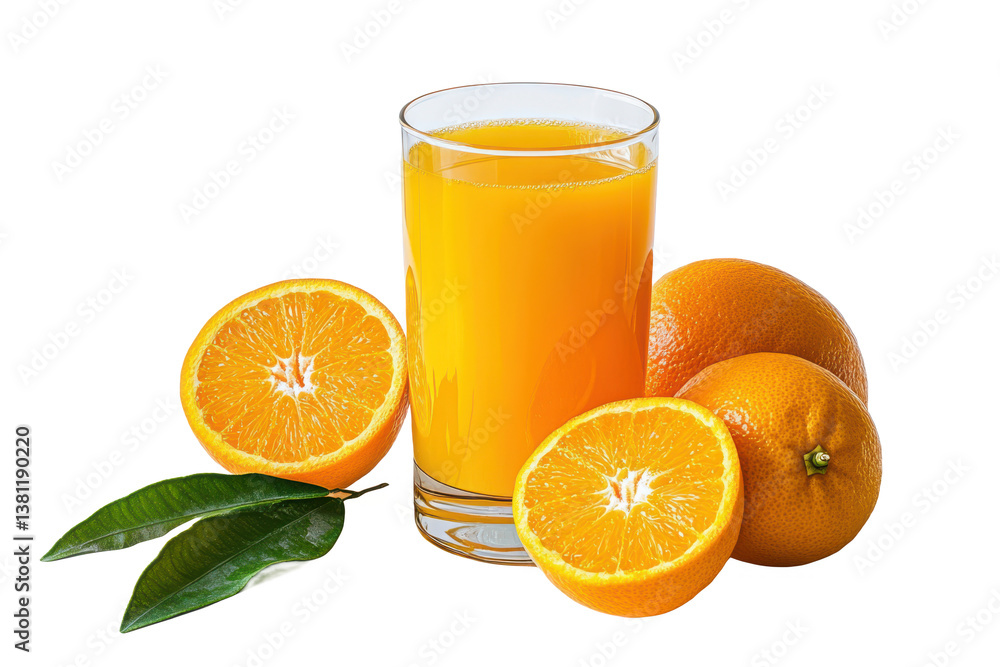 Fresh Orange Juice In A Glass With Transparent Background Fresh Orange Juice In A Glass With Transparent Background