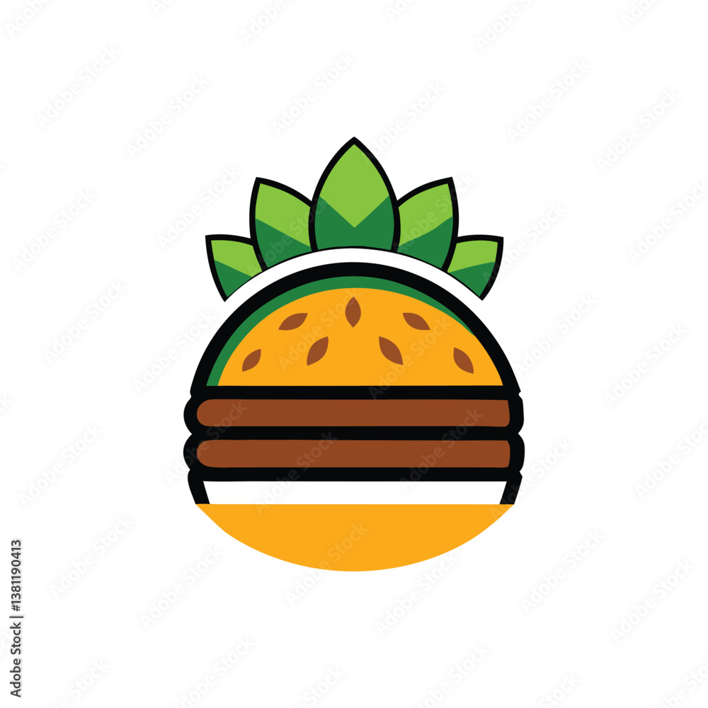 Illustration of sandwiches with cheese and tomato and a hamburger with salad Illustration of sandwiches with cheese and tomato and a hamburger with salad