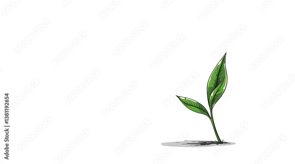 Fototapeta premium Sprout emerging from earth