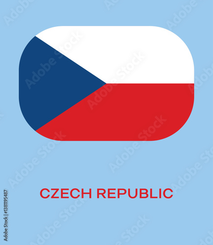 Flag Of Czech Republic, Czech Republic flag, National flag of Czech Republic..