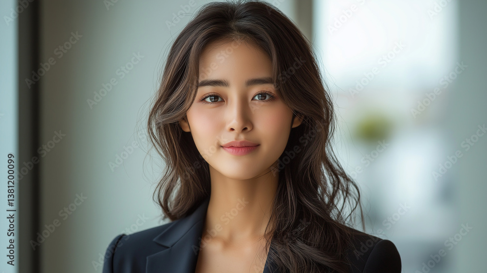 Beauty Close-Up: Expressive Model with Long Brown Hair Beauty Close-Up: Expressive Model with Long Brown Hair