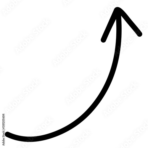 Hand Drawn Arrow, Monoline Arrow Doodle
