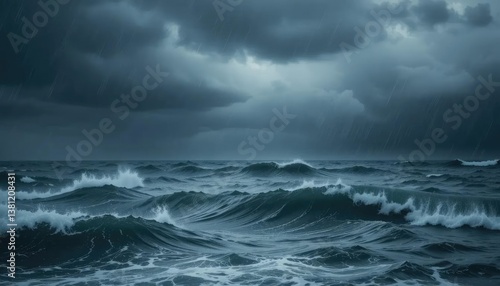 storm over the sea