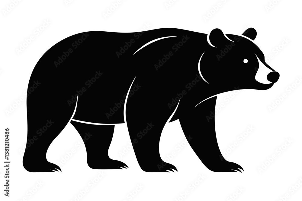 Fototapeta premium bear black silhouette vector