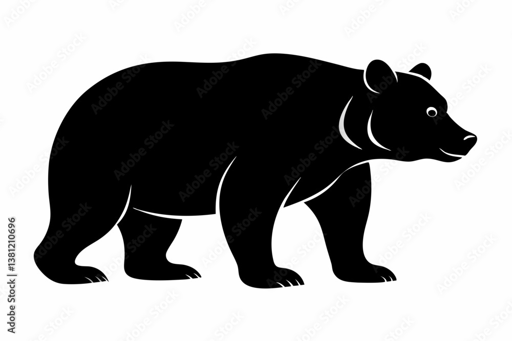 Fototapeta premium bear black silhouette vector