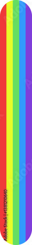 Rainbow colored straight line.