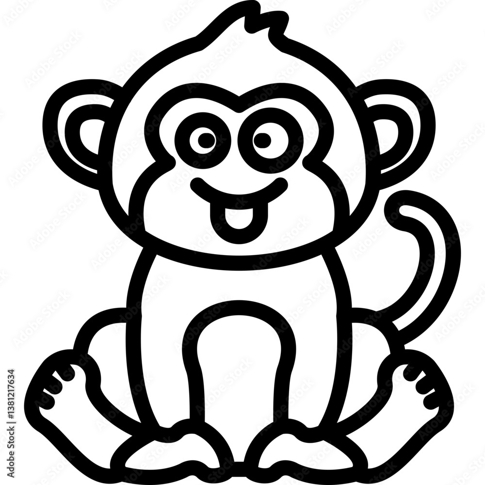 Fototapeta premium Silly Monkey Icon