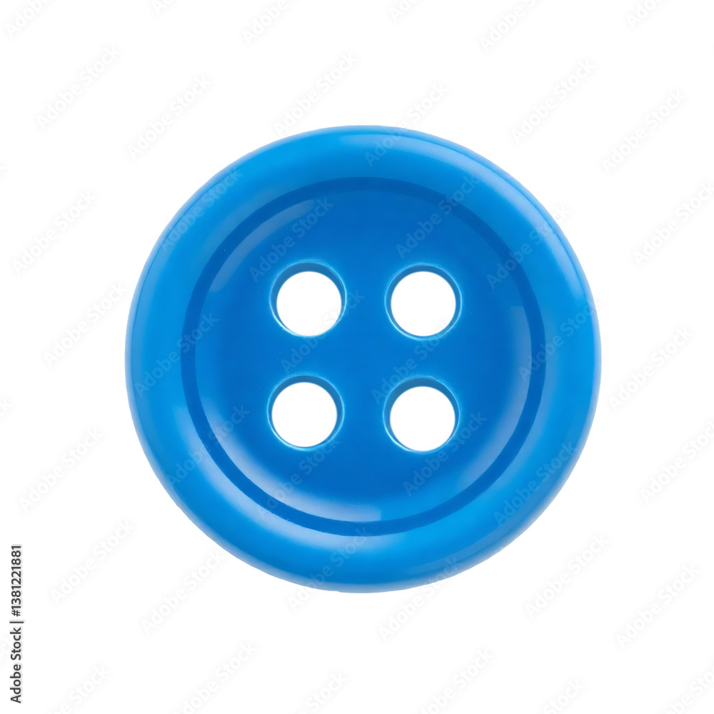 Blue button with white details Blue button with white details