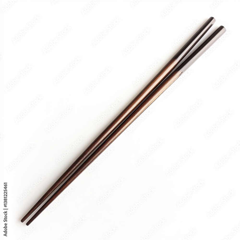 Pair of dark brown chopsticks Pair of dark brown chopsticks