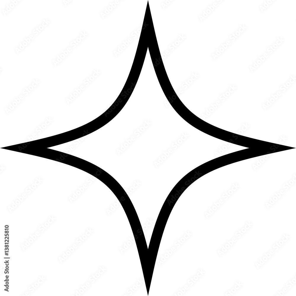 Fototapeta premium Star Icon Vector Different forms of sparkle stars, constellations, galaxies