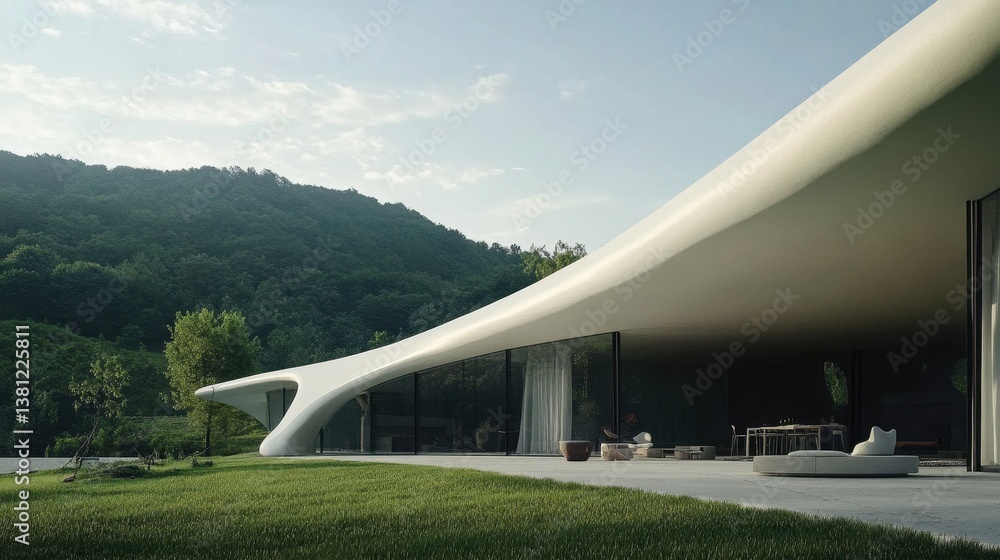 Modern Architectural Design with Natural Landscape Modern Architectural Design with Natural Landscape