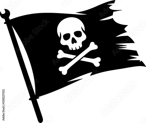 Pirate Flag with Skull and Crossbones