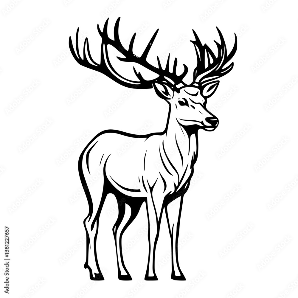 Obraz premium deer vector illustration