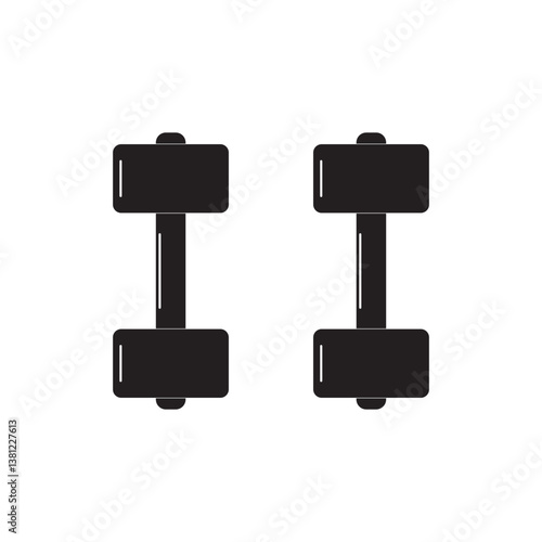 barbel icon logo vector design