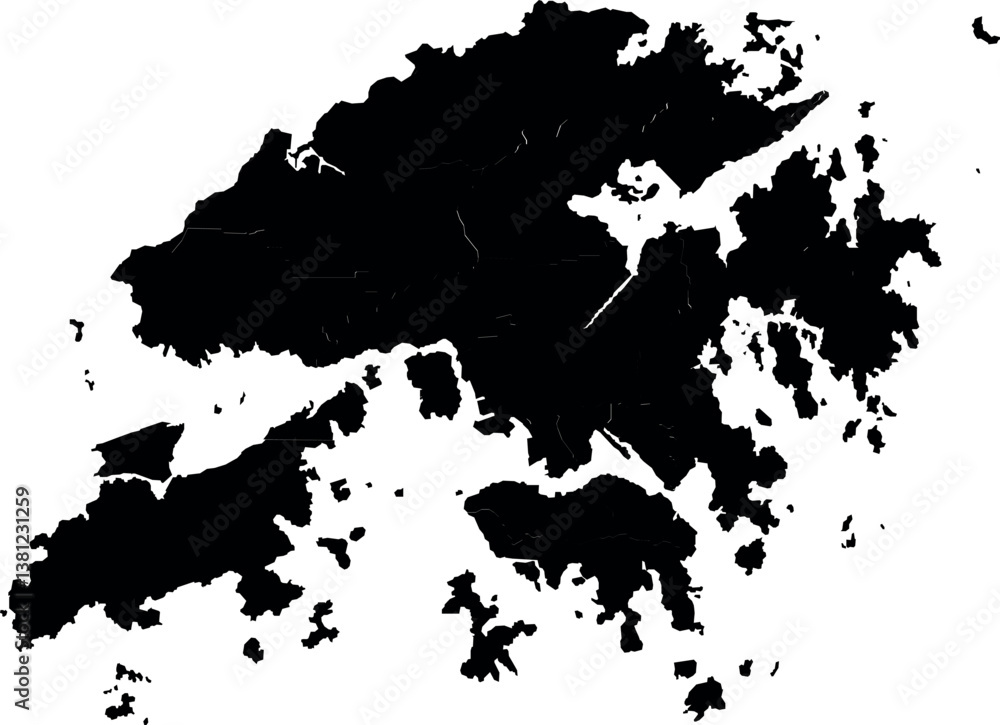 Map of Hong Kong Vector Illustration Map of Hong Kong Vector Illustration