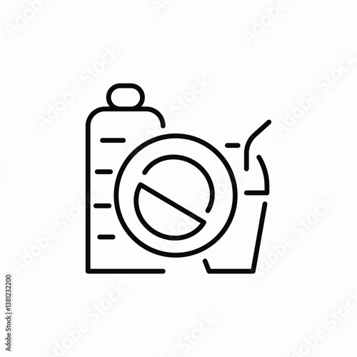 bottles prohibited icon sign vector