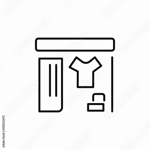 clothing wardrobe icon sign vector