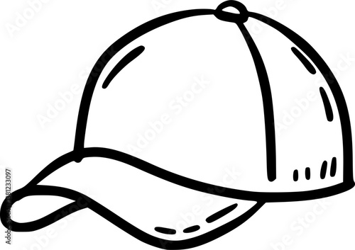 Simple cap drawing, headwear illustration.