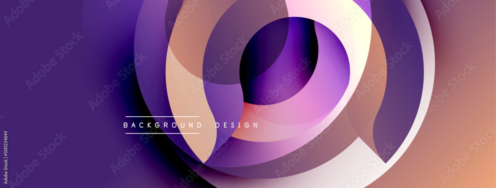 Abstract geometric shapes, purple tones, smooth gradients, modern design. Overlapping circles create dynamic visual effect. Minimalist style. Abstract geometric shapes, purple tones, smooth gradients, modern design. Overlapping circles create dynamic visual effect. Minimalist style.