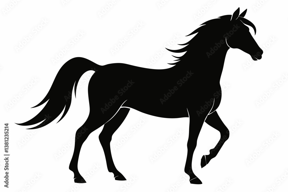 arabian horse sihouette black vector arabian horse sihouette black vector