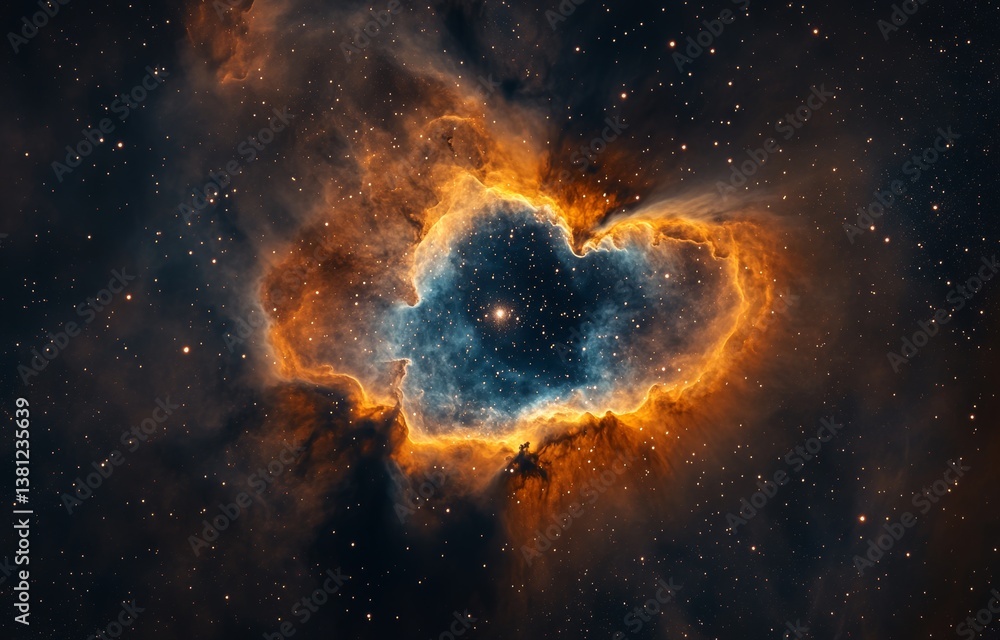Cosmic nebula, swirling colours in deep space Cosmic nebula, swirling colours in deep space