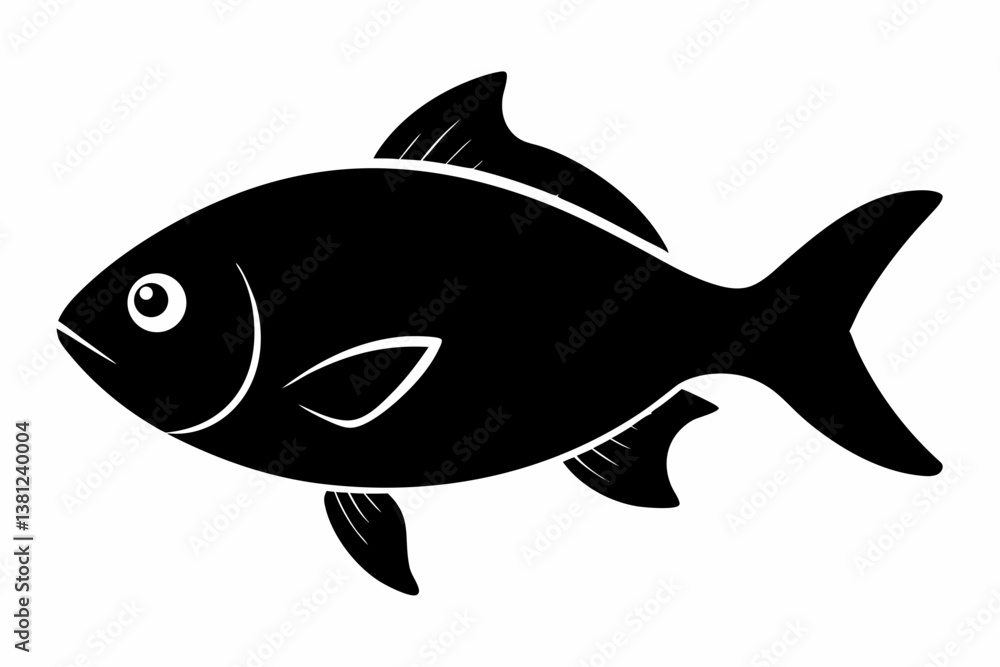 fish sihouette black vector fish sihouette black vector