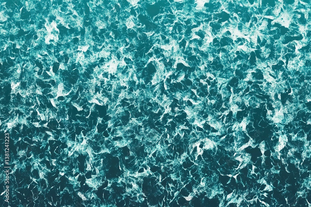 Obraz premium Ocean waves crash creating a mesmerizing pattern