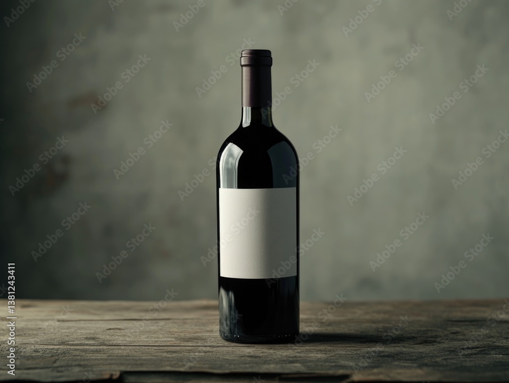 Fototapeta premium Wine bottle on table