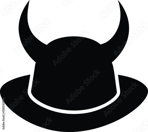 illustration of a black hat