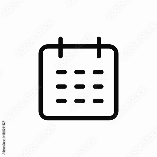 calendar dates icon sign vector