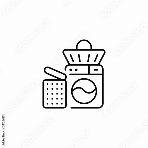 laundry space icon sign vector