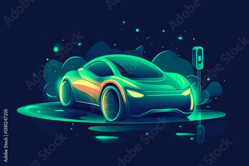 blue car on black background
