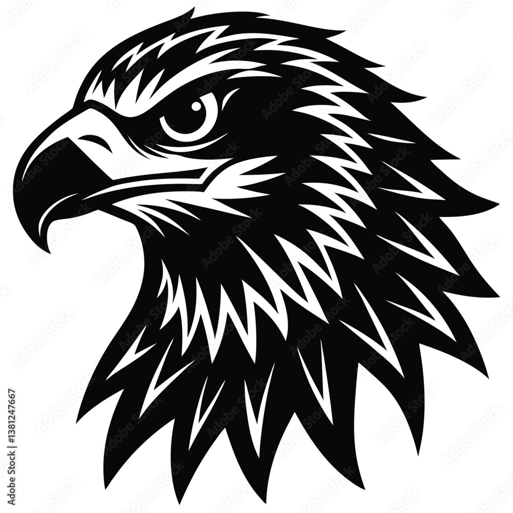Obraz premium eagle head vector illustration
