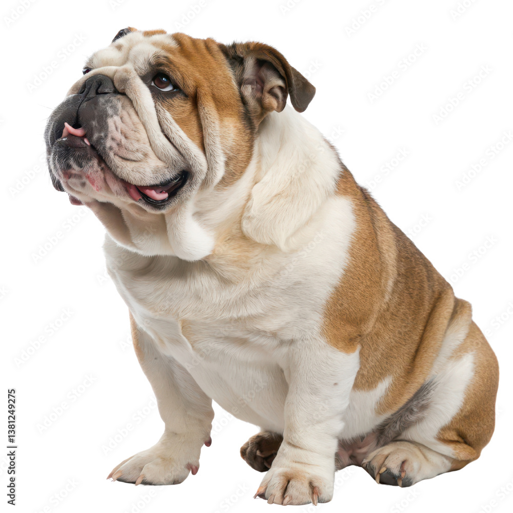 Bulldog isolated on a white background.
Bulldog isolated on a white background.