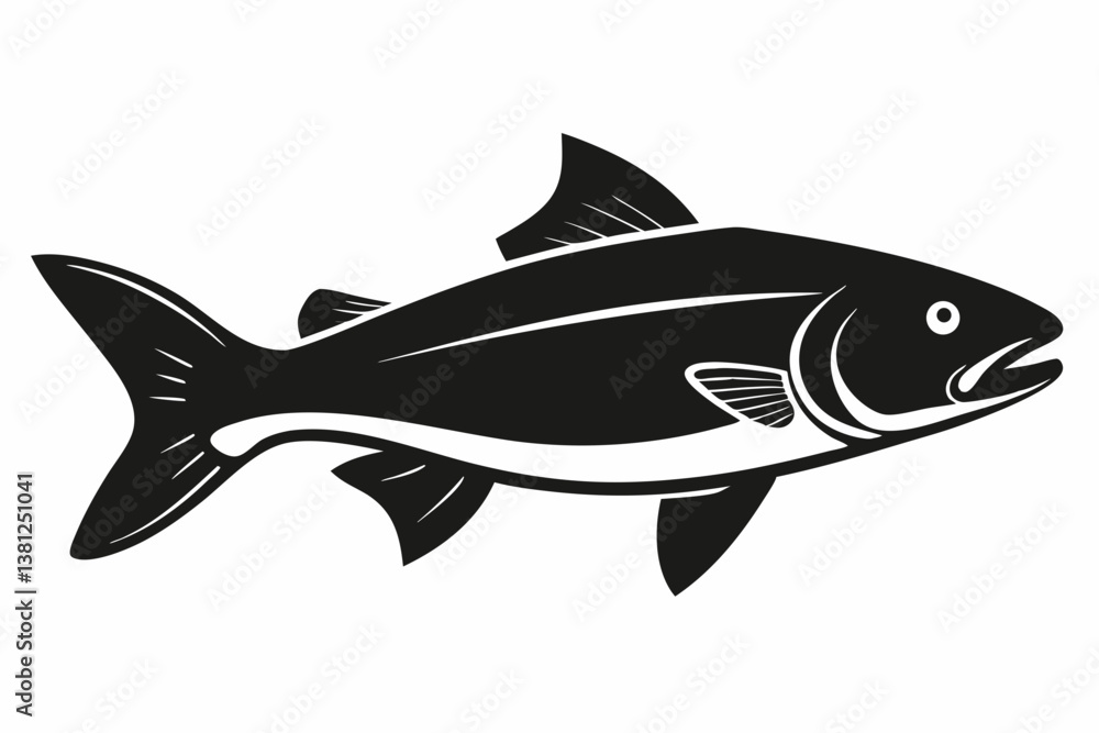 trout sihouette black vector trout sihouette black vector