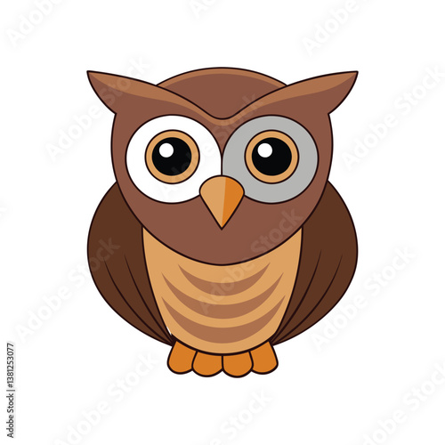  Realistic Illustration of African Scops Owl