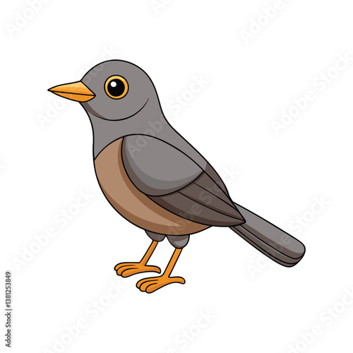  Colorful Representation of African Thrush Bird