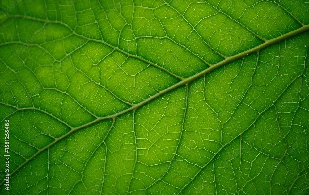 Macro Shot of Leaf Vein Texture with Natural Translucency Macro Shot of Leaf Vein Texture with Natural Translucency