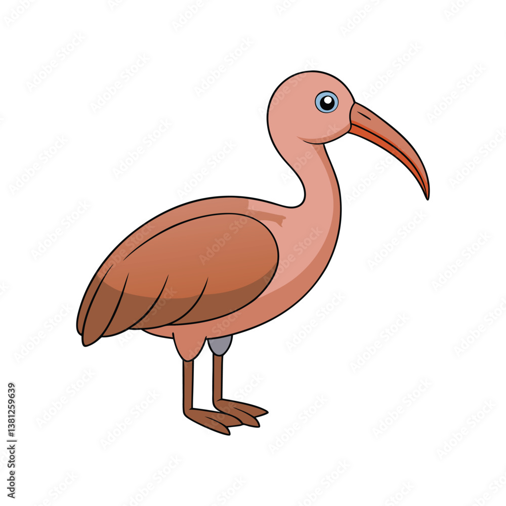 Naklejka premium Elegant Australian Ibis Bird Artwork