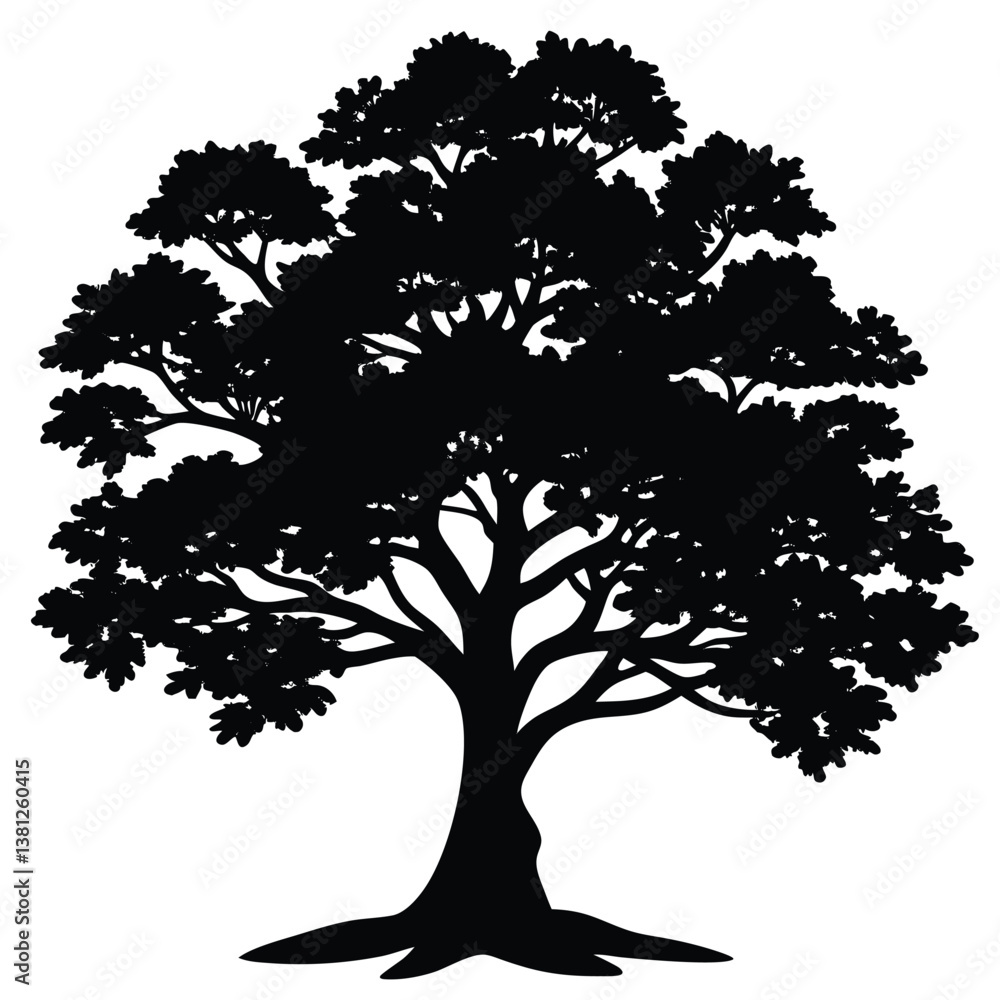Fototapeta premium Banyan tree silhouette 