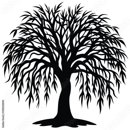 Willow tree silhouette
