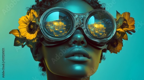 Obraz na płótnie Artificial Intelligence, AI, machine learning, data analysis, predictive modeling, robotics, automation, AI technology, AI development, AI applications, AI growth, virtual reality glasses w salonie