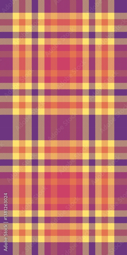 Event plaid vector tartan, mixed seamless textile pattern. Greeting check fabric background texture in red and yellow colors. Event plaid vector tartan, mixed seamless textile pattern. Greeting check fabric background texture in red and yellow colors.