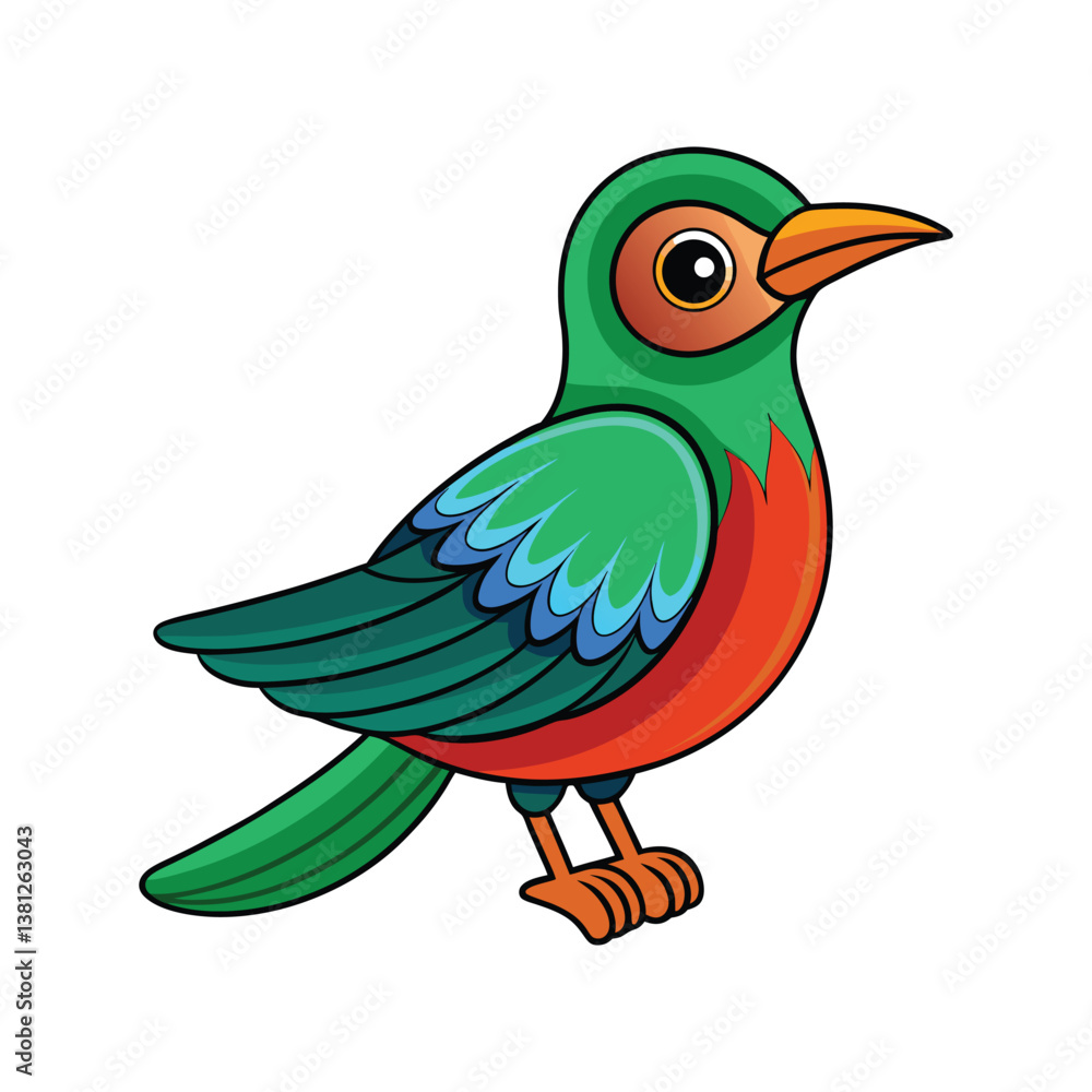 Obraz premium Colorful Representation of Beautiful Sunbird